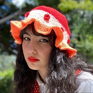 Handmade by me! Crocheted bucket hat!